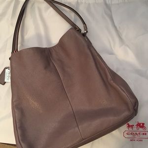 Coach Edie Shoulder bag - dusty gray/purple